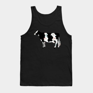 Watercolor Cactus Dairy Cow Silhouette  - NOT FOR RESALE WITHOUT PERMISSION Tank Top